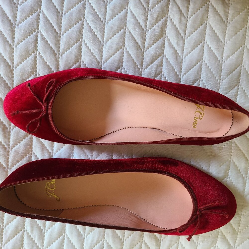 J. Crew Velvet Kiki ballet flats